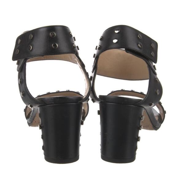 Jimmy Choo Sandal 7 or 37.5 Black Studded Leather Veto Sandal - Picture 4 of 11